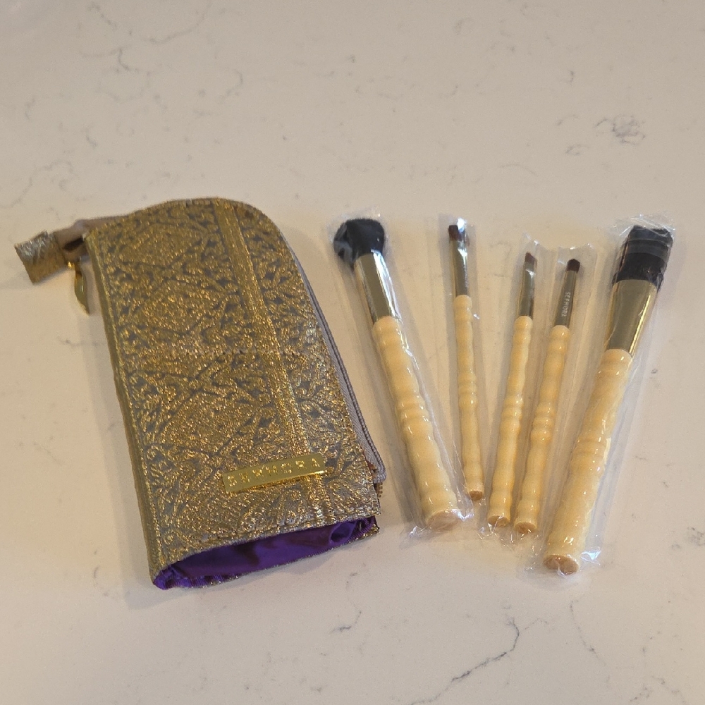 Sephora Elegant Gold Patterned Pouch